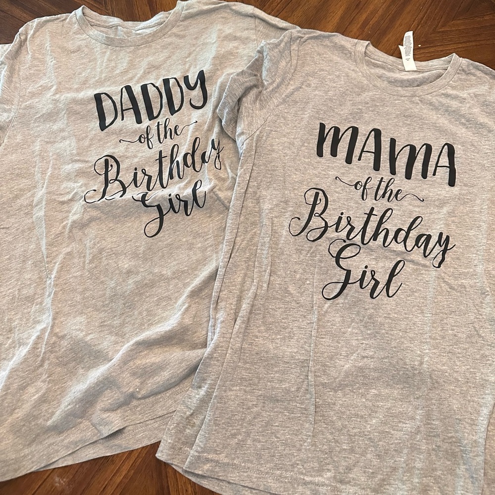 GUC MOM & DAD birthday shirts